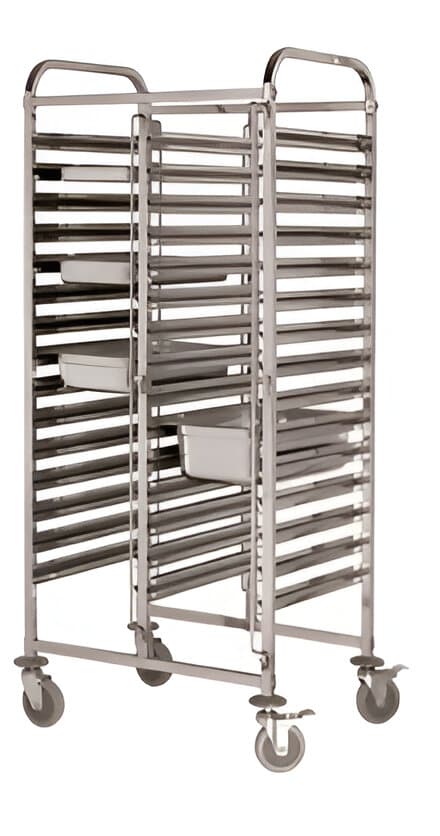 Carro Bandejero Doble Acero Inoxidable 20 GN 1/1 Inoxsteel