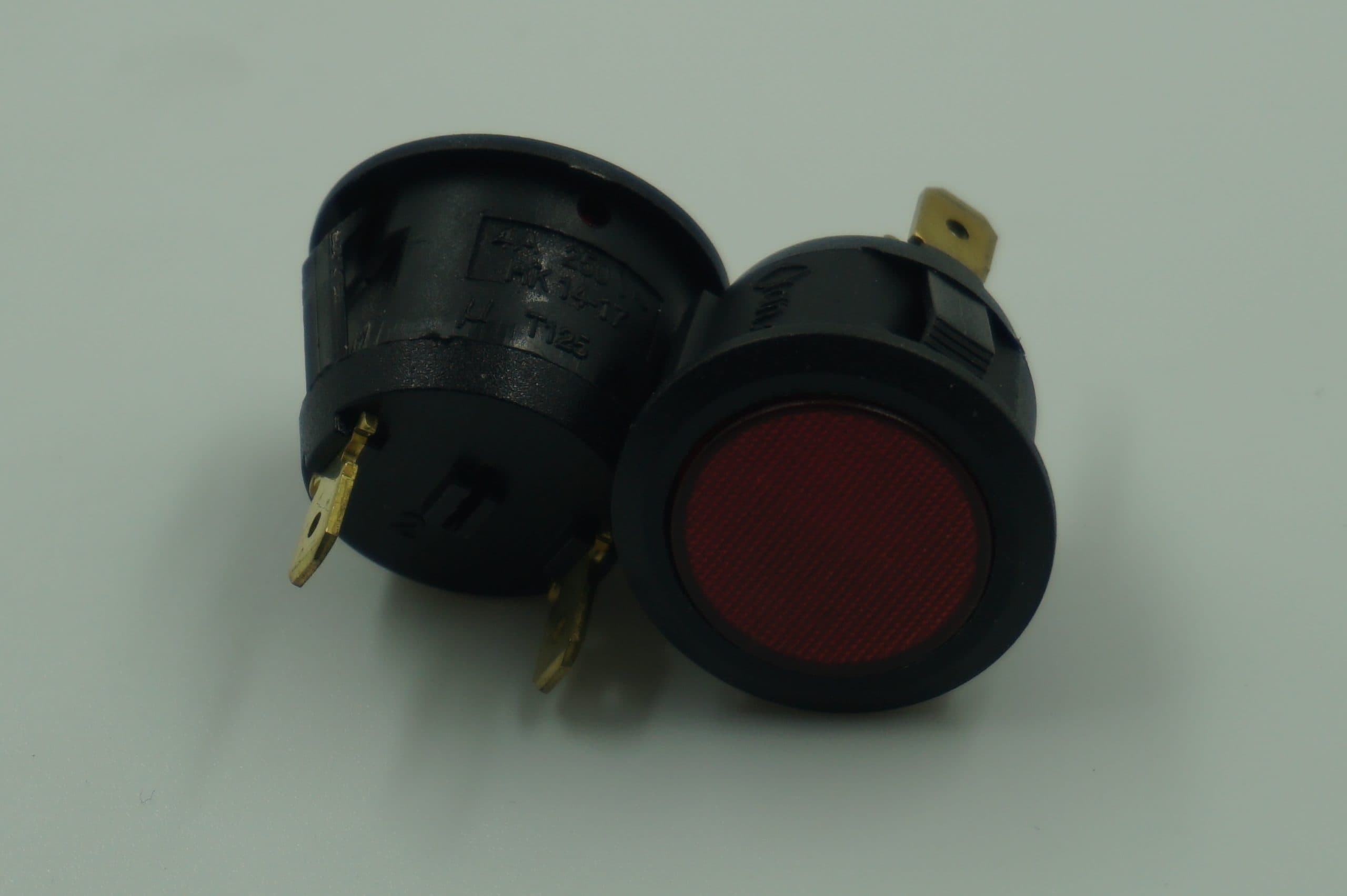 Lampara De Señalizacion Cuerpo Negro Lente Roja Neon 100k220v Ozti